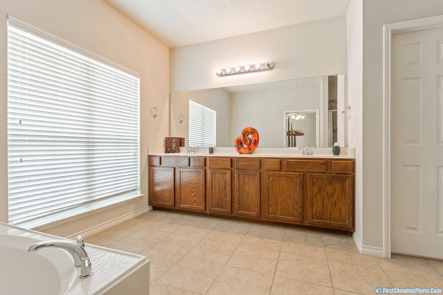 Master bath with soaking tub and shower